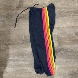 Aviator Nation sweatpants neon stripe- new account!!